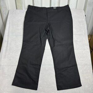 Dickies‎ Chino Work Pants Womens Black Comfort Waist Flat Front Size 24 Reg NWT